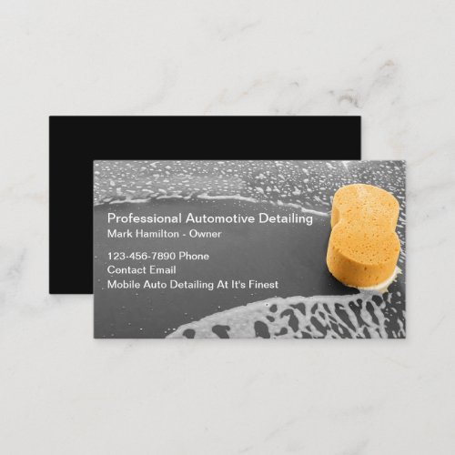 Automotive Cleaning And Detailing New Business Card