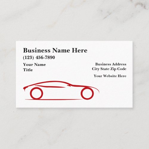 Automotive Cool Business Cards Template