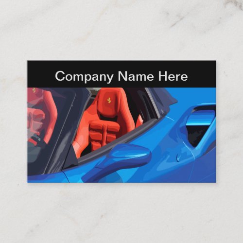 Automotive Cool Exotic Car Theme Business Card