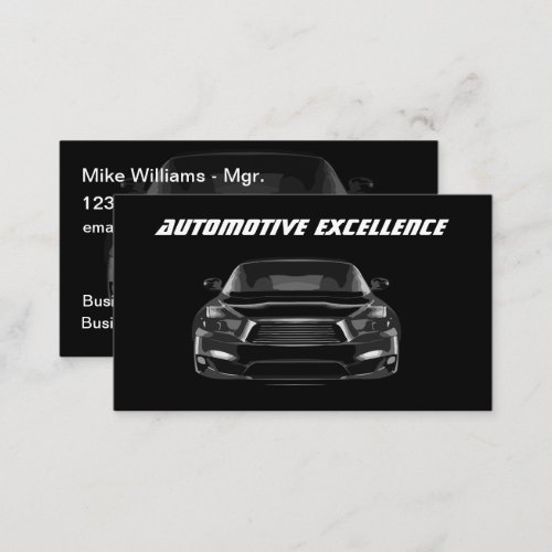 Automotive Cool Glossy Business Cards
