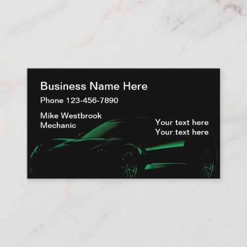 Automotive Cool Unique Business Cards