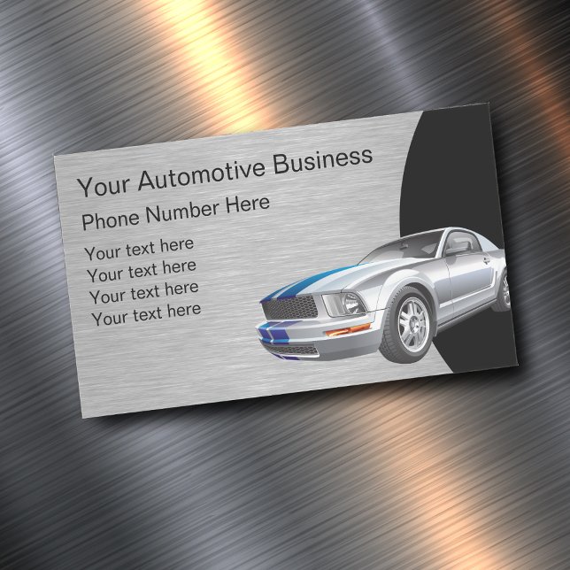 Automotive Design Template Business Card Magnet (Automotive magnetic business cards )