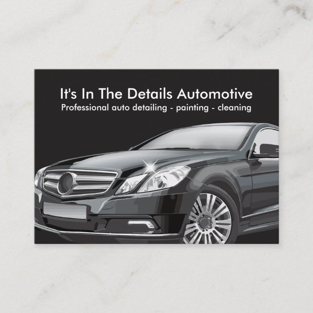 Automotive Detailing And Cleaning Business Card (Front)