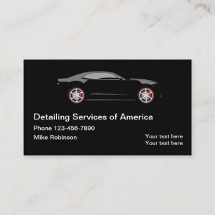 Automotive Detailing Services Sleek Modern Business Card
