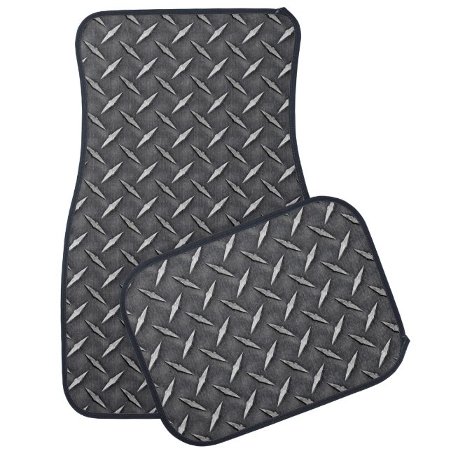 Automotive Diamond Steel Raw Zinc Metal Plate Car Floor Mat (Set)