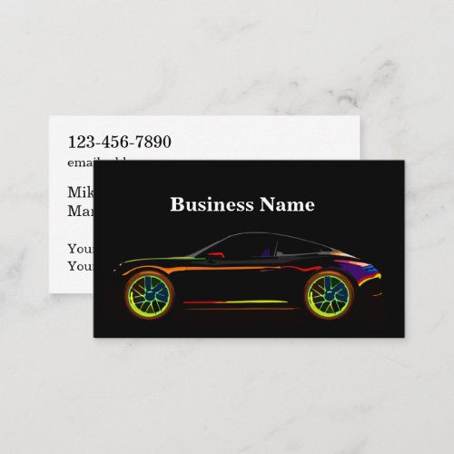 Automotive Double Side Business Cards