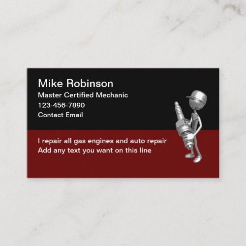 Automotive Gas Car Mechanic Business Card