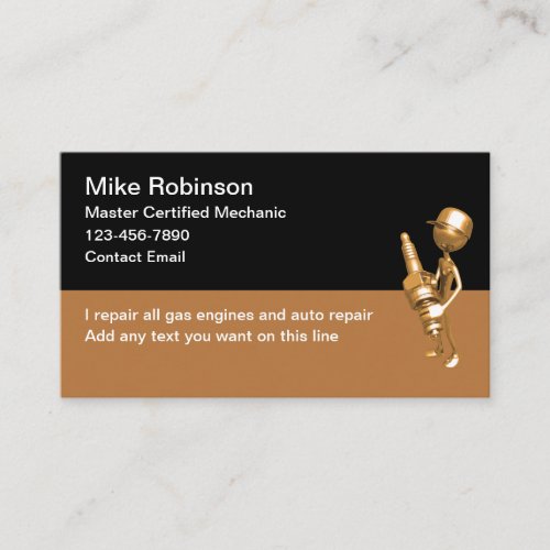 Automotive Gas Car Mechanic Business Card