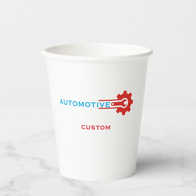 Automotive Gear Logo Paper Cups (Front)