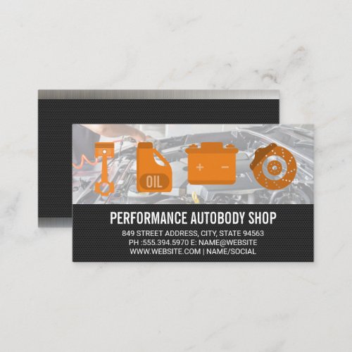 Automotive Icons  Mechanic Business Card