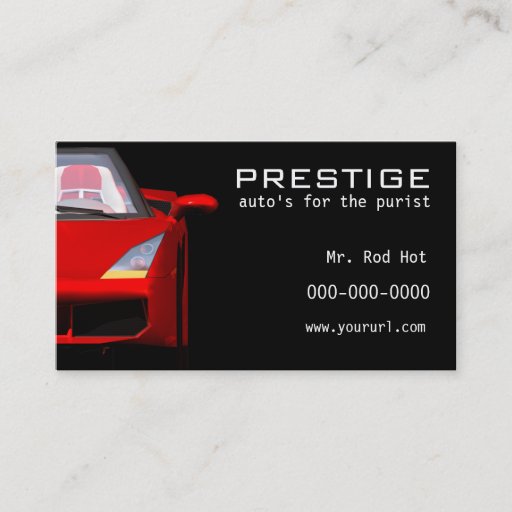 Customizable Automotive Industry business card