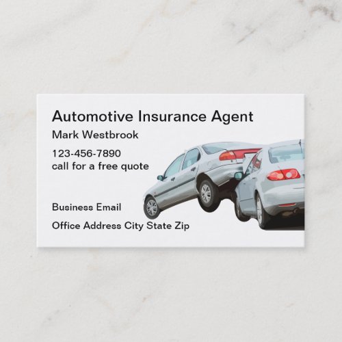 Automotive Insurance Agent Business Card