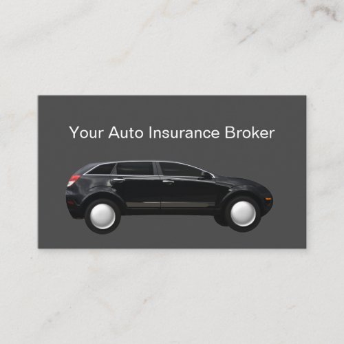 Automotive Insurance Broker Business Cards