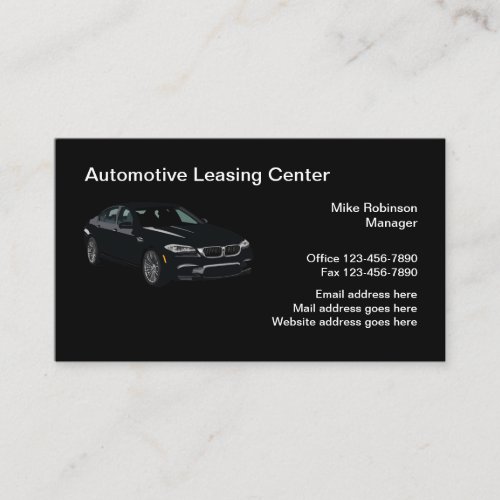 Automotive Leasing Service Business Card