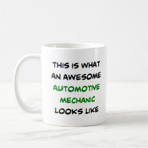 automotive mechanic, awesome coffee mug