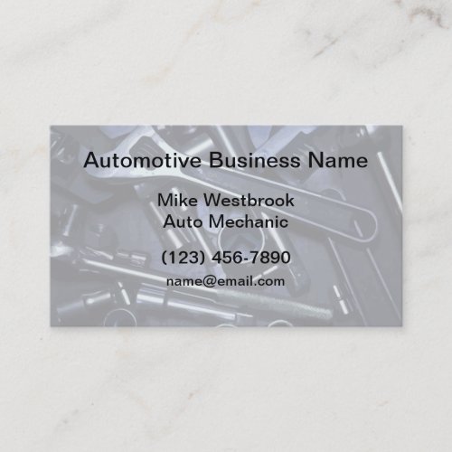Automotive Mechanic Business Card New Design