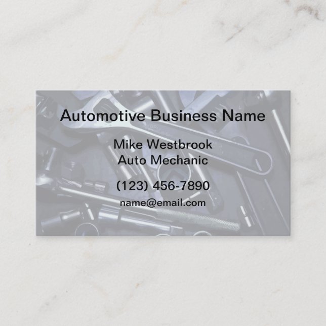 Automotive Mechanic Business Card New Design (Front)
