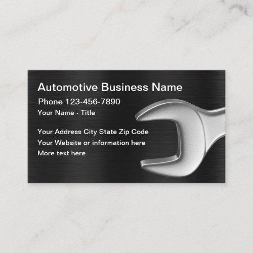 Automotive Mechanic Wrench Design Business Card