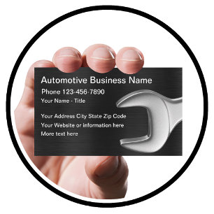 Automotive Mechanic Wrench Design Business Card