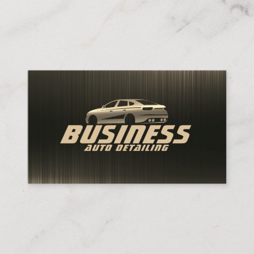 Automotive metallic faux texture  business card