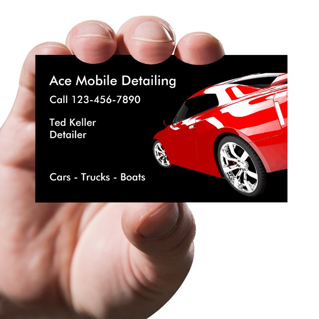 Automotive Mobile Detailing Business Cards (Creator Uploaded)