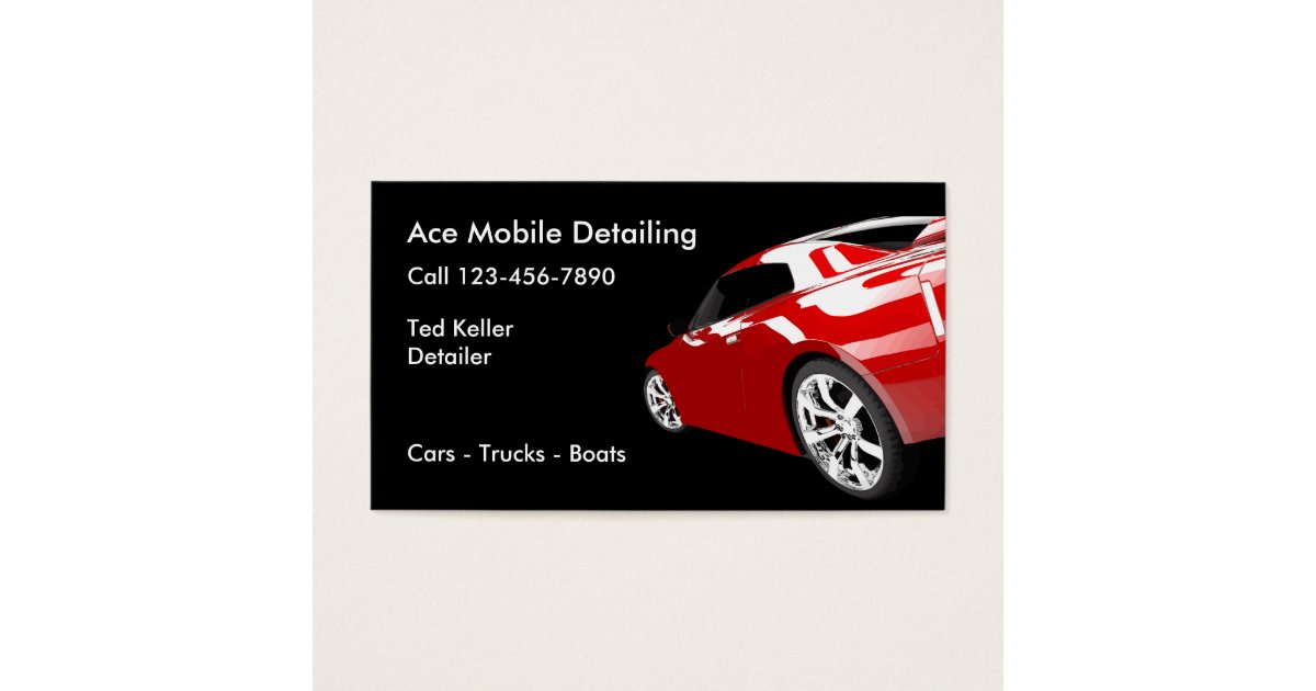 Automotive Mobile Detailing Business Cards | Zazzle