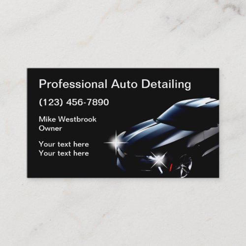 Automotive Modern Detailing Service Business Card
