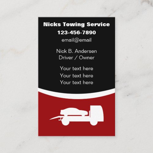 Automotive Modern Towing Service Business Card
