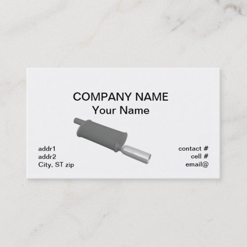 Automotive muffler business cards