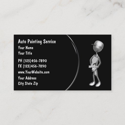 Customizable Automotive Painting Business Card