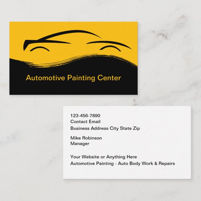 Automotive Painting & Collision Business Cards (Front/Back)