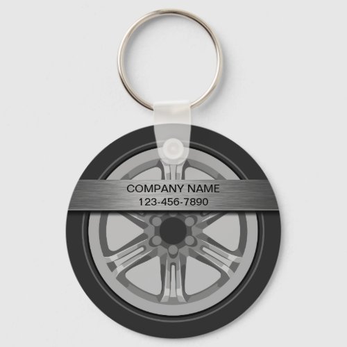 Automotive Promotional Keychains Tire Graphic