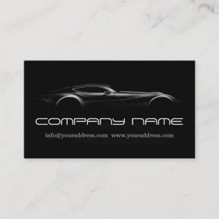 Automotive / Racing / Racer Black Fast Car Business Card