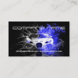 Automotive Racing White Car Fast Black Card at Zazzle