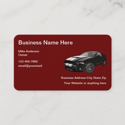 Automotive Repair Auto Body Collision Business Card