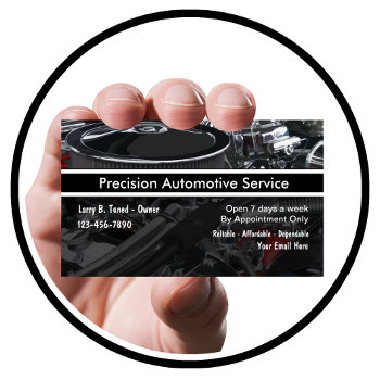 Automotive Repair Service Business Card by Luckyturtle at Zazzle