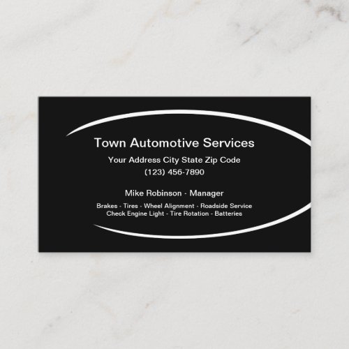 Automotive Repair Services Business Card