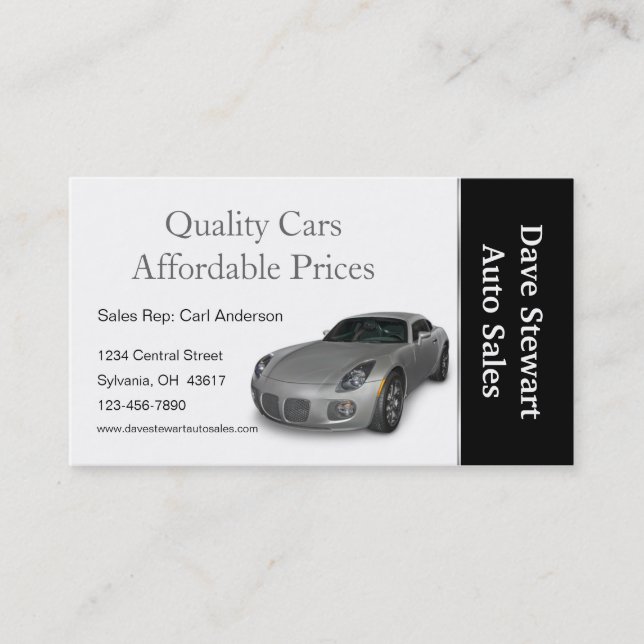 Automotive Repair Shop Business Card (Front)