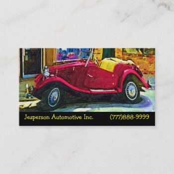 Automotive Restoration Of Classic Cars Business Card by CountryCorner at Zazzle
