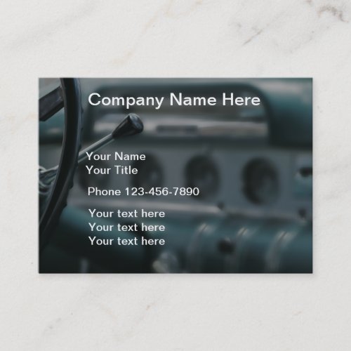 Automotive Retro Classic Car Business Card