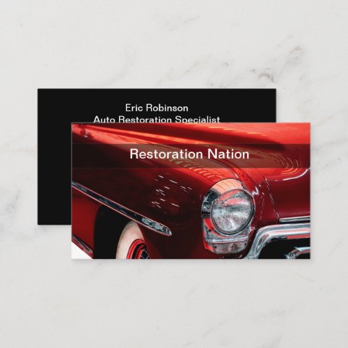 Automotive Retro Restoration Business Cards