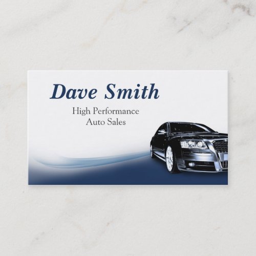 Automotive Sales  Service Business Card