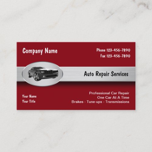 Automotive Service Business Cards