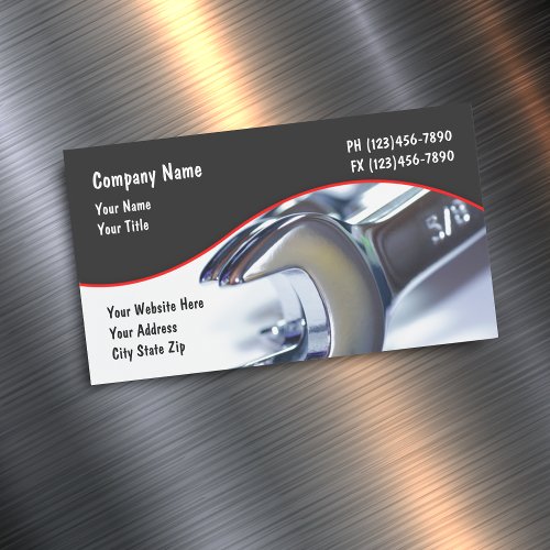 Automotive Service Design Magnetic Business Card
