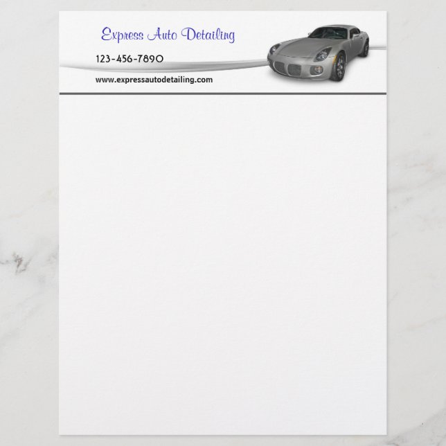 Automotive Service Letterhead (Front)