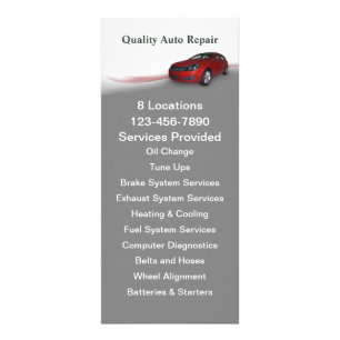 Automotive Service Rack Card