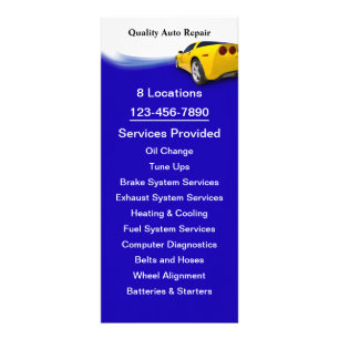 Automotive Service Rack Card
