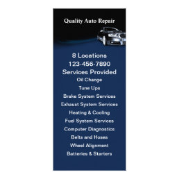 Automotive Service Rack Card