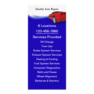Automotive Service Rack Card