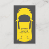 Automotive Service Yellow Car Model Grey Card (Back)